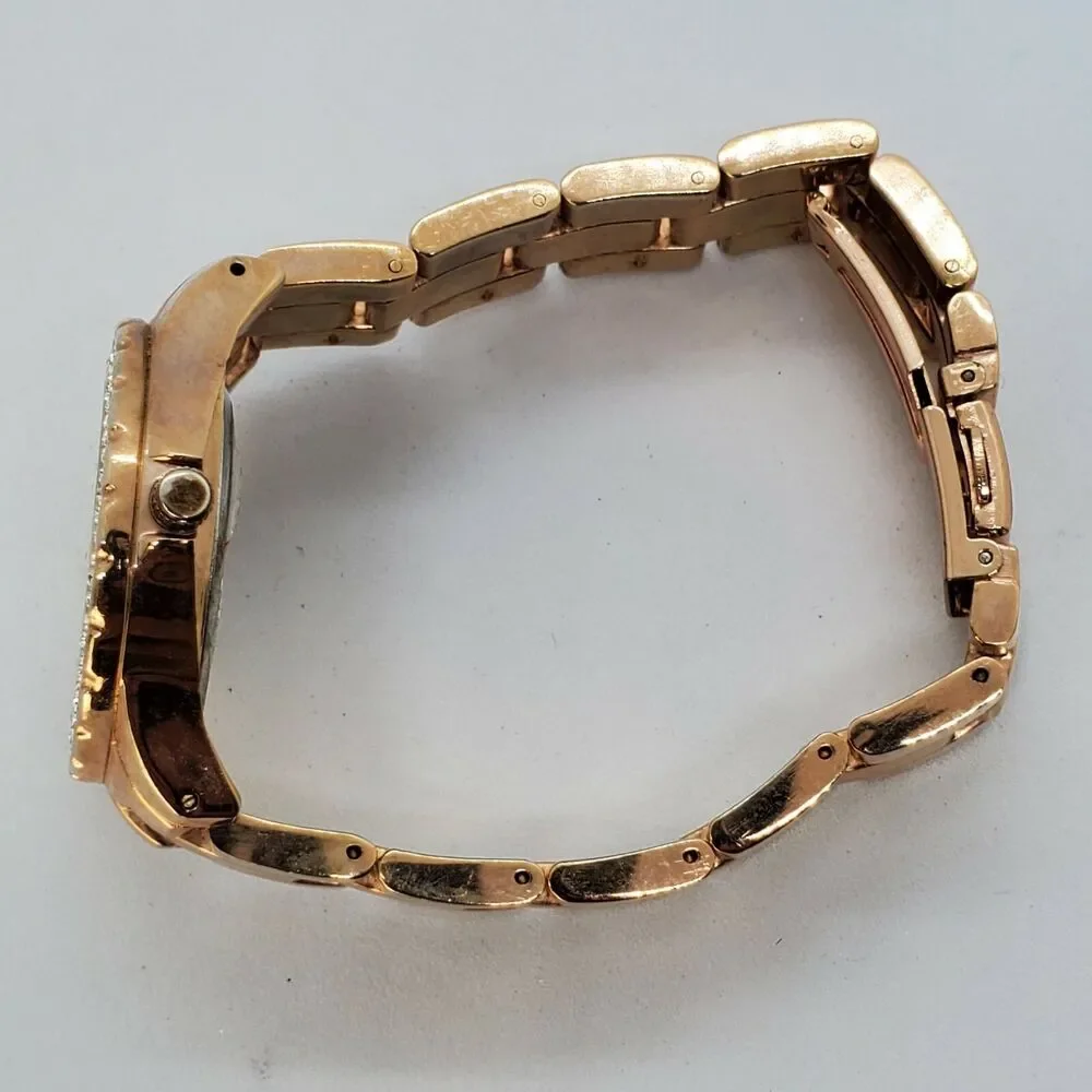 American Exchange 34MM Women's Watch White Dial Gold‎ Bracelet 7